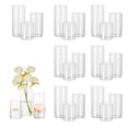 thumbnail image 1 of Glasseam Set of 24 Glass Cylinder Vase in Bulk for Wedding Centerpieces 3.3" Dia x（5.5"+7.5"+9.5")Tall Clear Hurricane Floating Candle Vases, 1 of 9