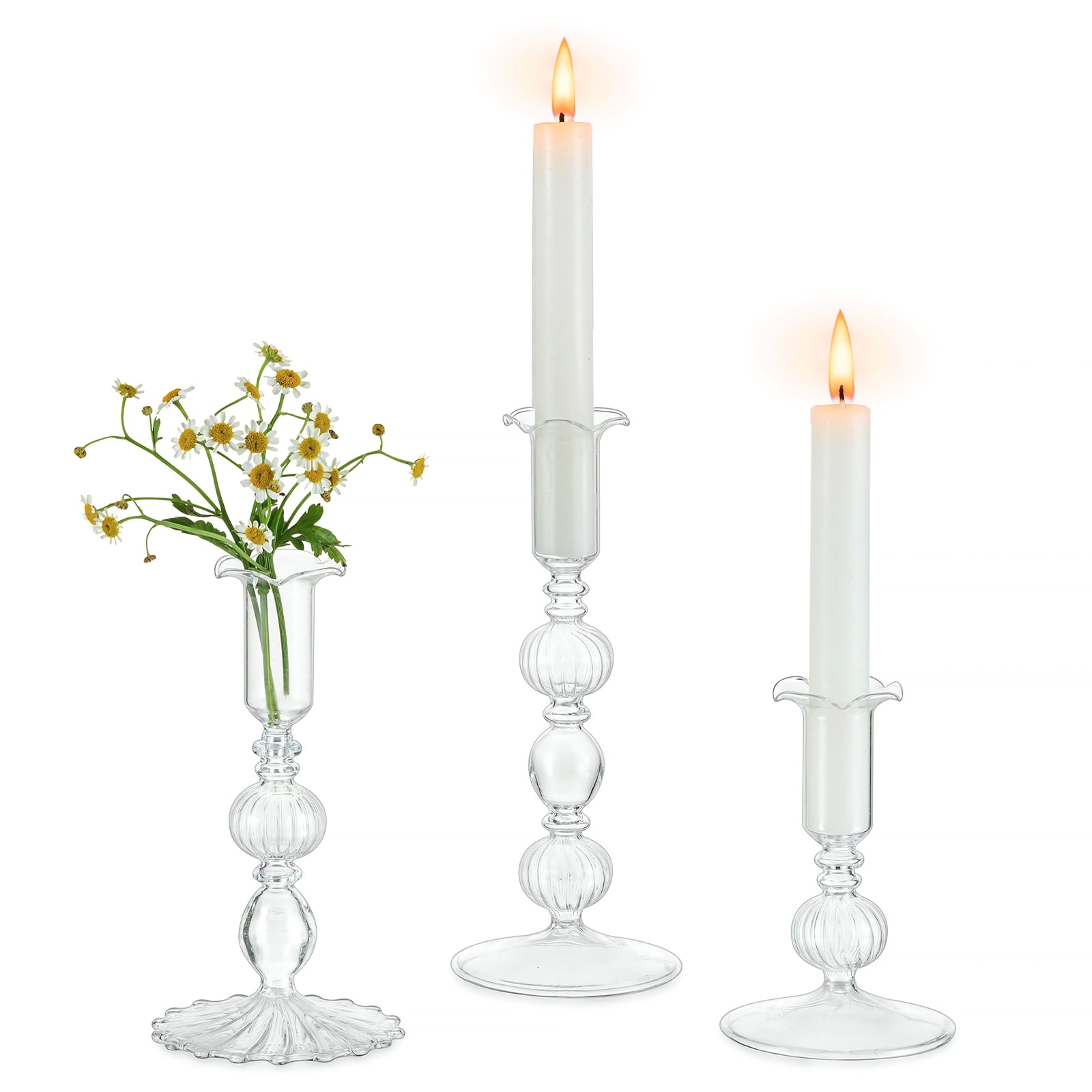 12 Pack Glass Cylinder Vases Tall Clear Flower Vase For Centerpieces, Hurricane Floating Candle Holder Wedding Decorations Floral Vase Bulk Table Shelf Pa - View #6