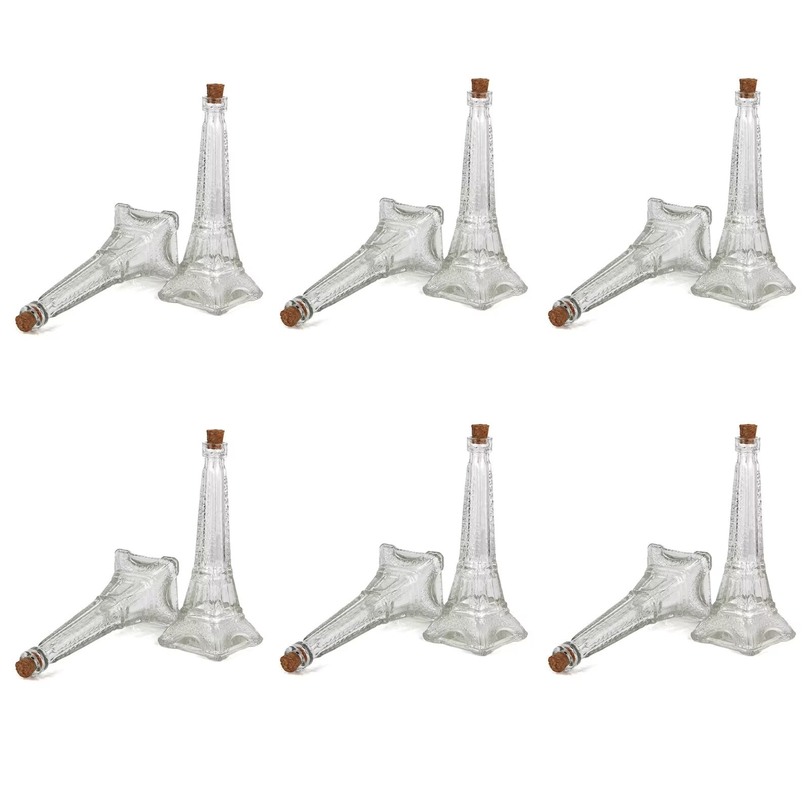 Glasseam Small Bud Vases for Wedding Table Centerpieces Set of 12 Clear