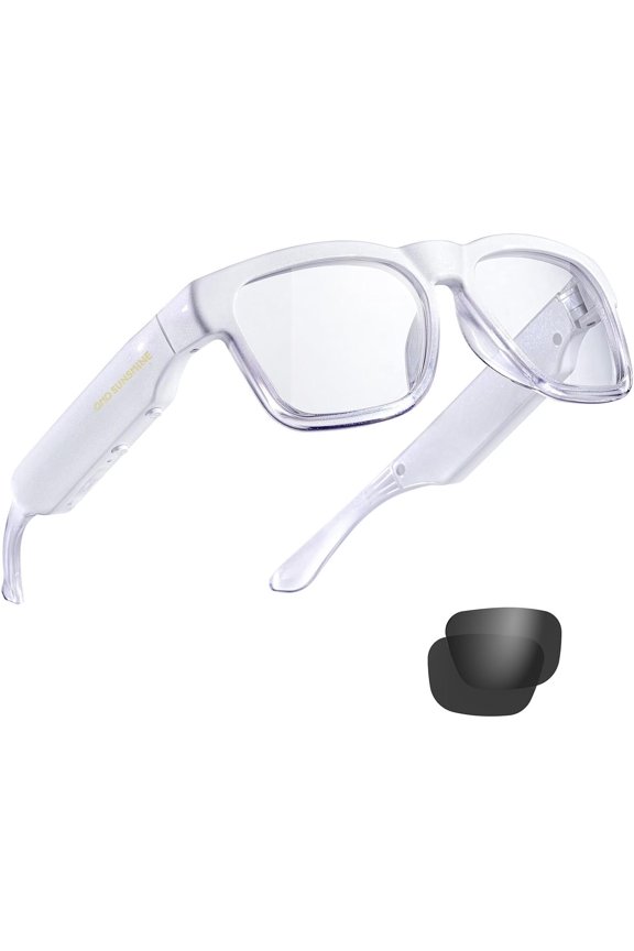 Glasses,128G MP3 Sunglasses with Open Ear Speaker,Transitional Bluelight Blocking Lens,Unisex for Leisure Entertainment