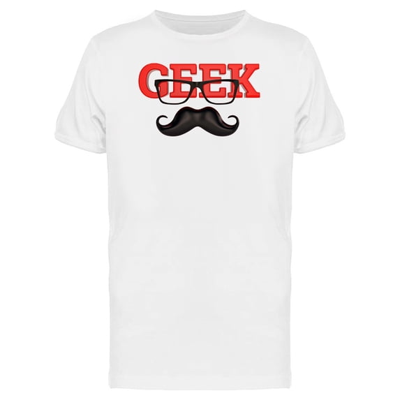 Glasses And Mustache Geek Tee Men's -Image by Shutterstock