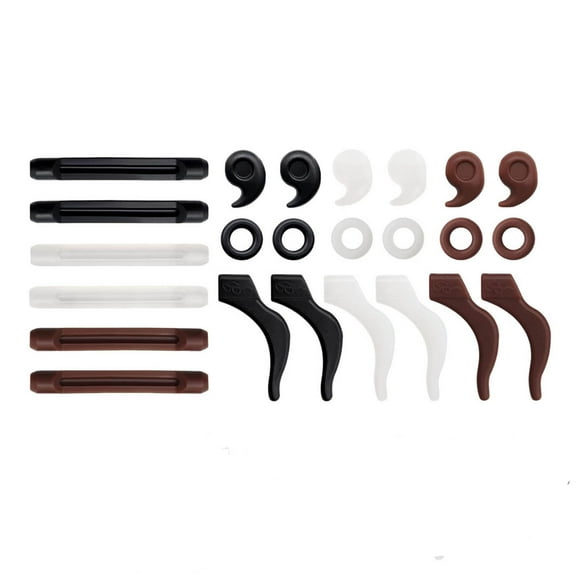 multicolor 12 Pairs Glasses Anti Slip Nose Pad Ear Hook Silicone Support Covers Accessories Multicolor 3.54X2.36X0.39 Inch