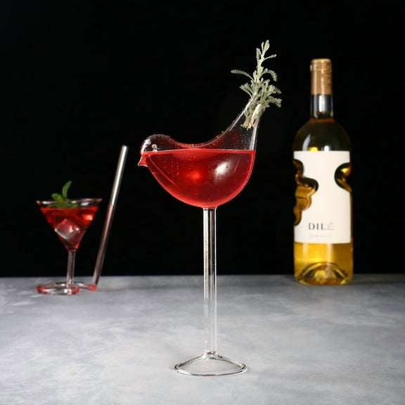 Glasses Bird Shaped Cocktail Wine Glass 5oz/150ml Bird glasses Drinking Unique Champagne Coupe Glass Bird Shape Martini Goblet Cups Glassware for KTV Home Bar Club