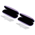 thumbnail image 1 of Glasses Case, 2 Pack PU Leather Hard Shell Portable Protective Concise Unisex Eyeglass Holder Sparkle, Purple, 1 of 6