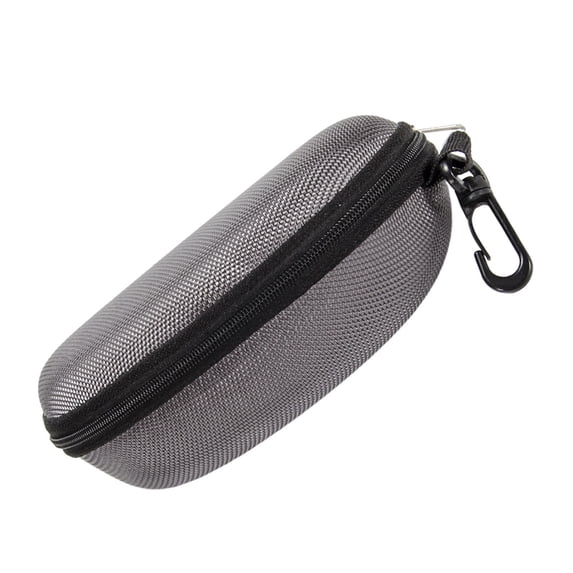 Glasses Case,Sunglasses Case Hard Shell,Large Waterproof Eyeglasses Case,Portable Travel Zipper Glasses Box,Sunglasses Box with Zipper Hook for Travel Protection,6.69x2.36 inch(Grey)