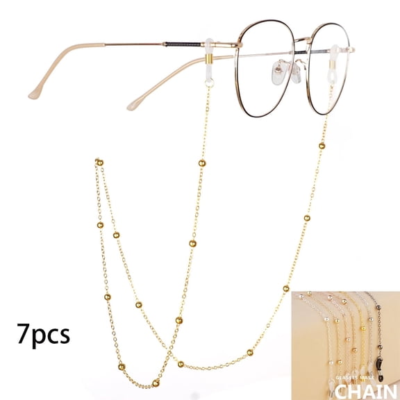 Glasses Chain 7 Pieces Eyeglass Strap Holder For Women Sunglasses - Gold Eyeglasses Chain, Eye Glasses Holders Around Neck