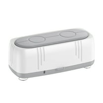 Eyeglass Cleaner Ultrasonic Jewelry Cleaner Machine Portable USB Charging Home Use for Glasses Watches Rings Bracelets White