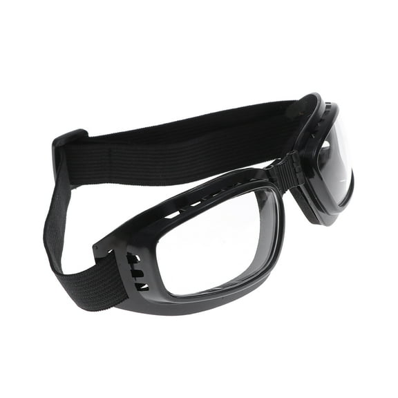 BESTOYARD Motorcycle Safety Goggles Black Anti Fog Anti Glare Pc Lenses with Adjustable Elastic Strap