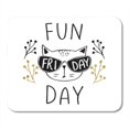thumbnail image 1 of Glasses Cute Cat Kitten Doodle Kitty Kids Funny Character Avatar Baby Mousepad Mouse Pad Mouse Mat 9x10 inch, 1 of 3
