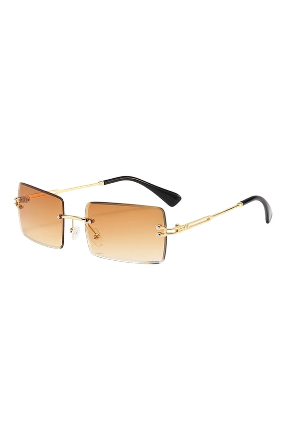 Glasses Cycling Frame Unisex Rimless Rectangle for Outdoor Adventures Fashionable Eyewear Platform Competition Title