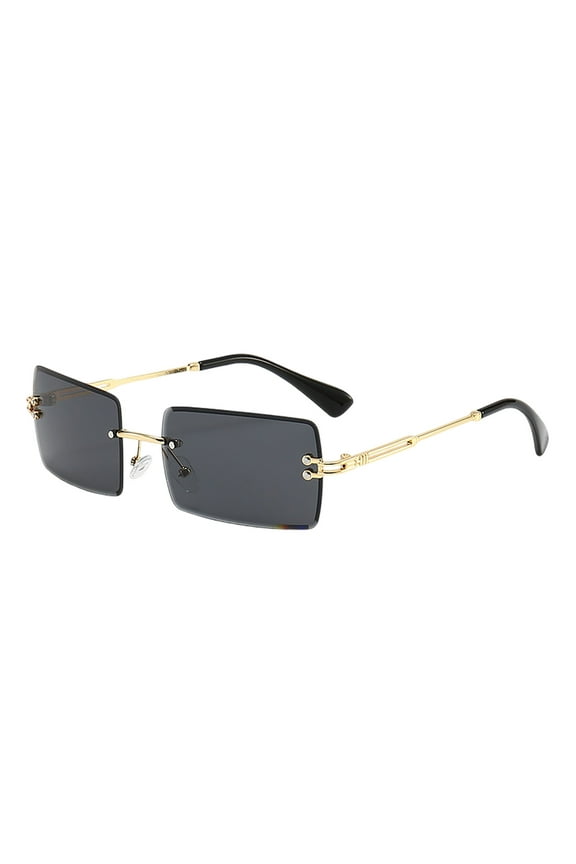 Glasses Cycling Frame Unisex Rimless Rectangle for Outdoor Adventures Fashionable Eyewear Platform Competition Title
