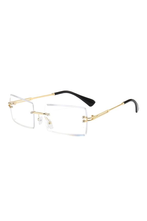 Glasses Cycling Frame Unisex Rimless Rectangle for Outdoor Adventures Fashionable Eyewear Platform Competition Title