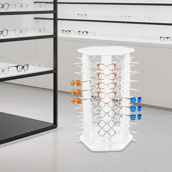 Glasses Display Stand Sunglasses Storage Organizer 60-Pair Eyewear Display Stand for Optical Stores, Eyewear Boutiques, Department Stores