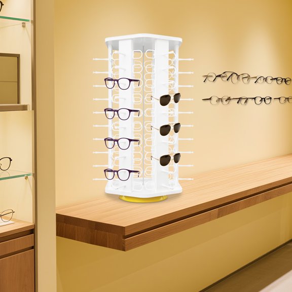 Glasses Display Stand Sunglasses Storage Organizer 60-Pair Eyewear Display Stand for Optical Stores