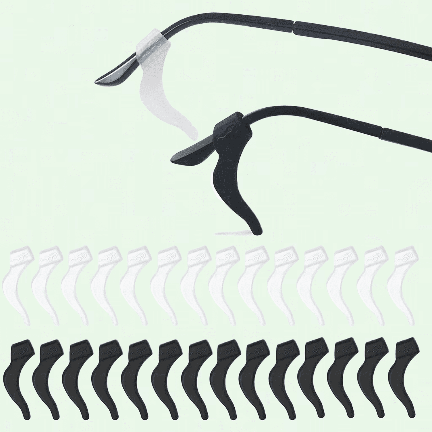 Glasses Ear Clip Set - 16 Pairs, Anti-Slip Silicone, with Storage Box ...