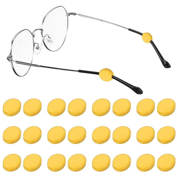 Uxcell Glasses Ear Grip, Silicone Ear Grippers Holder Anti-Slip Oval Grip Hooks Yellow