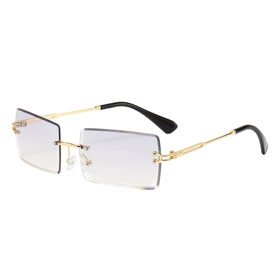 Glasses Fitness Unisex Rimless Rectangle for Everyday Outdoor Use - Lightweight Aluminum Frame Folding Design First Choice for MenWomen