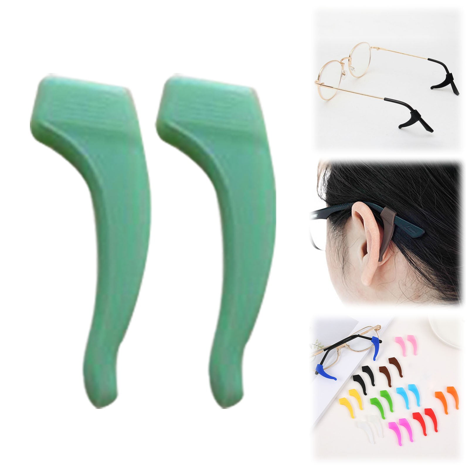 Glasses Grips 2Pcs, Non-Slip Glasses Ear Grip, Plastic Eyeglass