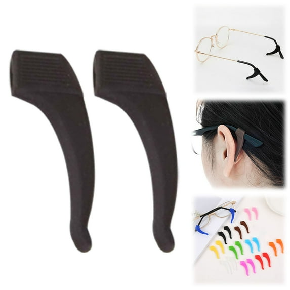 Glasses Grips 2Pcs, Non-Slip Glasses Ear Grip, Plastic Eyeglass Ear Grips, Eyeglass Holder Eye Glass Holder, Anti Slip Glasses Grip for Behind The Ear, Glasses Holder for Sports Sun Reading Glasses E