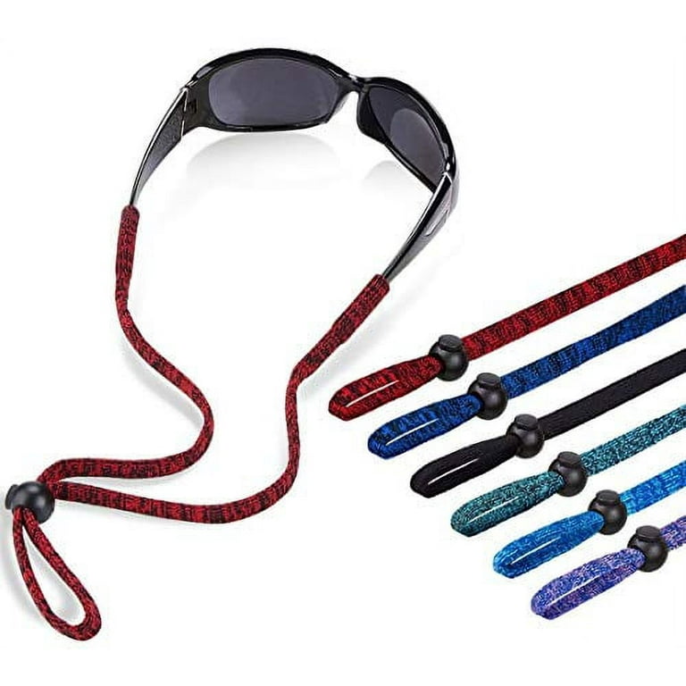Eye Glasses String Holder Straps - Sports Sunglasses Strap For Men Women - Eyeglass  Holders Around Neck - Glasses Retainer Cord Chains Lanyards Black(Black) 