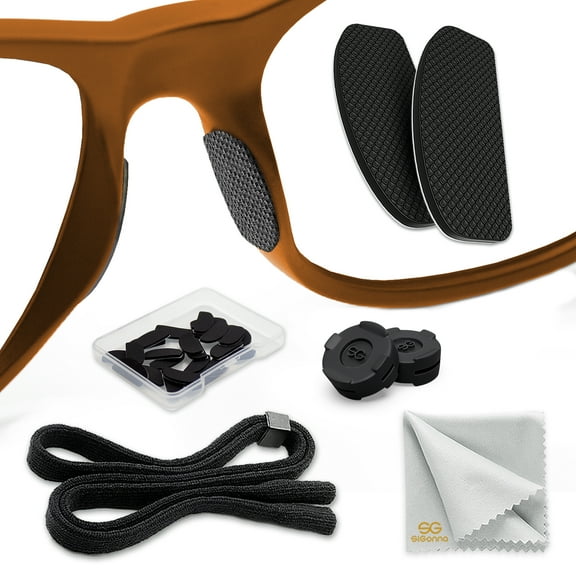 Glasses Nose Grips Non Slip - 6 Pairs (Onyx) Silicone Eyeglass Nose Pads Anti Slip - 1mm x 7mm x 16mm Adhesive Nose Pads Glasses for Comfort - Sunglass Nose Pads Cushion - Glasses Bridge Accessories