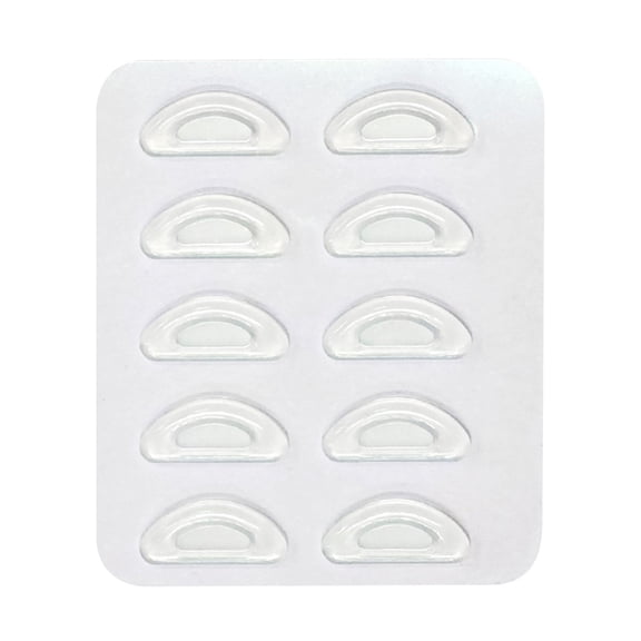 Glasses Nose Pads, Silicone Adhesive Nose Pads for Glasses Stick On, Anti-Slip D-Shape Soft Spectacle Nose Grips for Eyeglasses, Sunglasses Plate Glasses Frame and Reading Glasses(White,2.2x1.2")