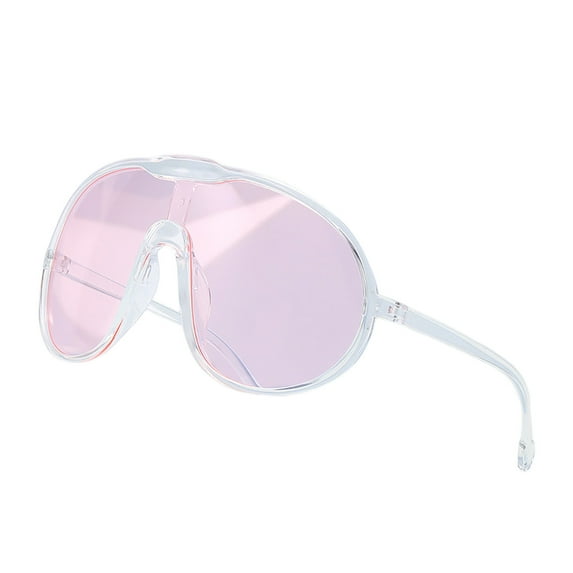 Stylish Oversized Sunglasses for Outdoor Adventures - Unisex Fashion Shield Sun Glasses with 400 Goggles for All Ages