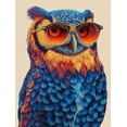 thumbnail image 1 of Glasses Owl Canvas Print Coffee Shop Dorm Home Bar Wall Art Decor, 1 of 8