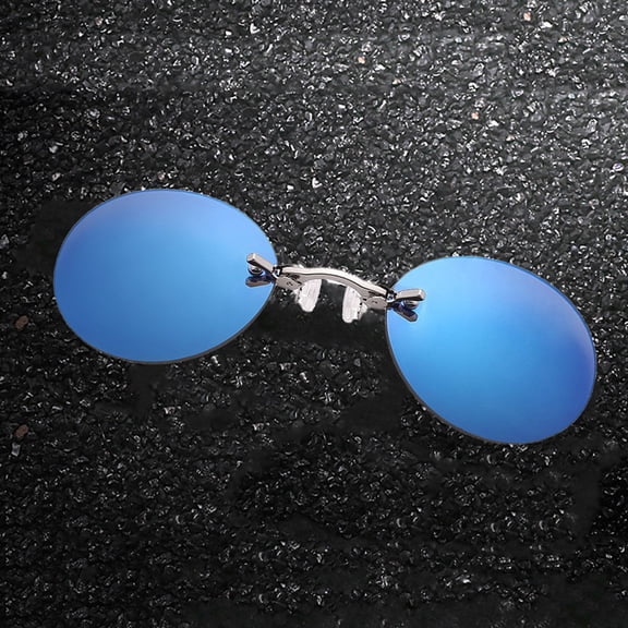 Glasses Cycling Retro Round Clip-On Nose Glasses for Men in Sun Fashion Rimless Sunglasses 2024
