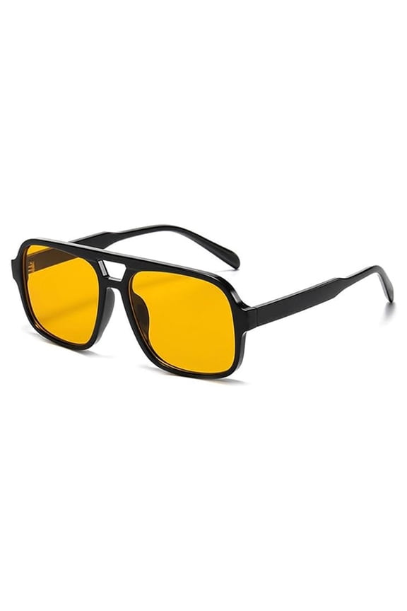 Square Green Sunglasses for Men and Women | 70s Glasses for Outdoor Activities | Lightweight Aluminum Foldable Design