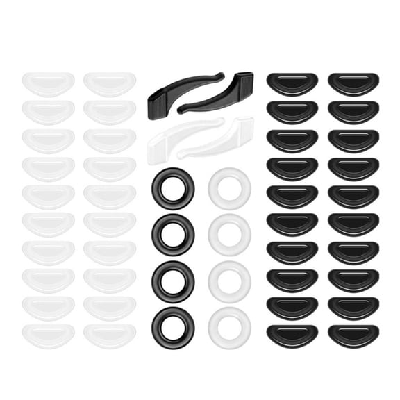 Glasses Silicone AntiSlip Set Eyewears Retention Kits With Ear Hooks Nose Pad For Glasses Secure Hold Student Reading Use