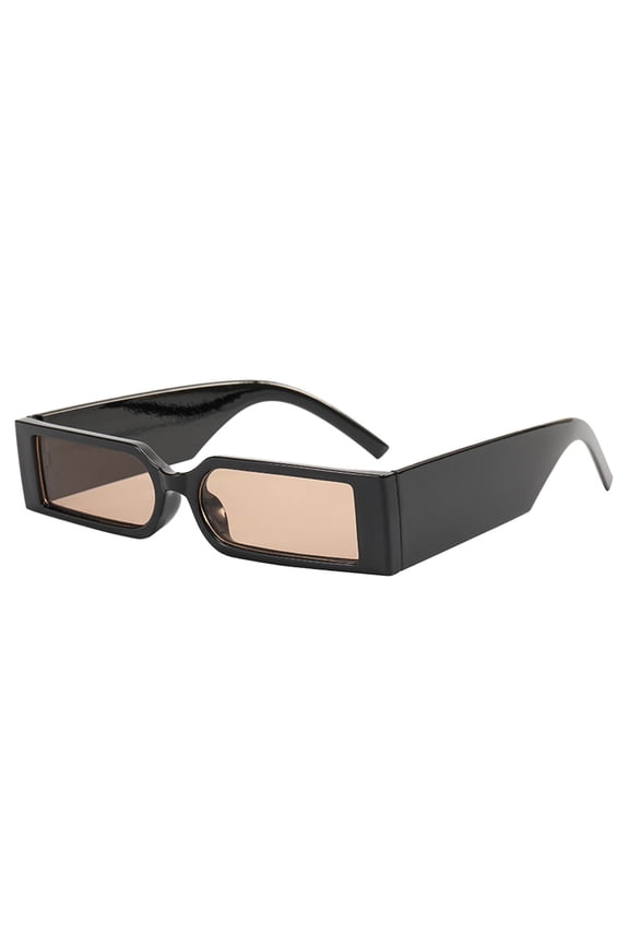 Glasses Small Rectangle for Everyday Wear - Unisex Driving Shield with Frame and 4