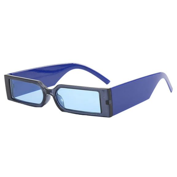 Glasses Small Rectangle for Everyday Wear - Unisex Driving Shield with Frame and 4