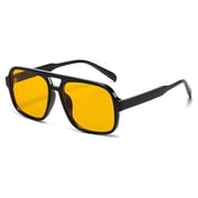 Retro 70s Square Sunglasses for Men Women Classic Sun Glasses Windproof Cycling Shades