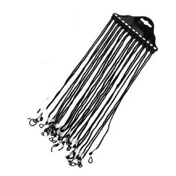 Glasses Strap 12 pcs,Eyeglasses Strap Holder,Eye Glasses String Holder, Glasses Neck Lanyard Cord,Strap Holders Glasses Straps Non Slip Eyewear Retainers Eyeglasses Chain Necklace,Black