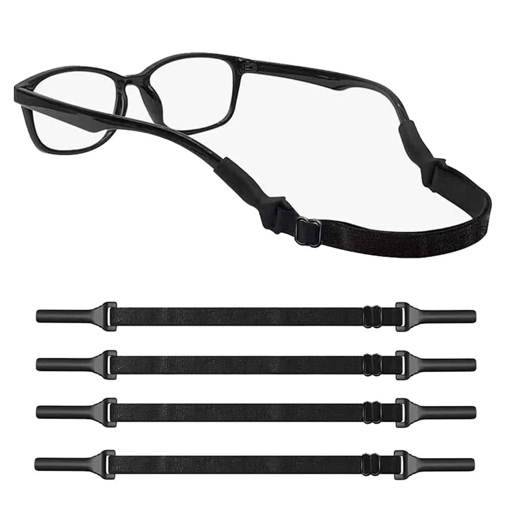 Glasses Strap, Adjustable Sports Eyeglass Strap, Glasses Strap Eyewear Retainer Strap Sport Eyeglasses Holder Straps for Kids, Men and Women,4 Pcs