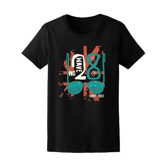 Glasses Sunset Beach T-Shirt Women -Image by Shutterstock, Female Medium