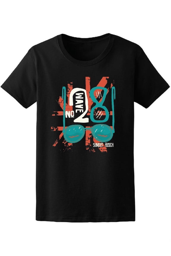 Glasses Sunset Beach T-Shirt Women -Image by Shutterstock, Female Medium