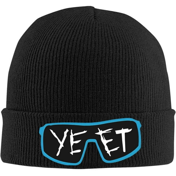 Glasses Yeet Rib Knit Cuffed Beanie for Men Women Jey USO Winter Warm Knit Skullies Beanie Cap