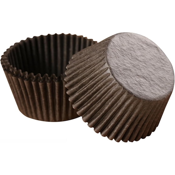 Glassine Paper Candy Cups: Mini Baking Cups Cupcake Liners, Chocolate Peanut Butter Baking Liners, 2000-Count (Coffee)