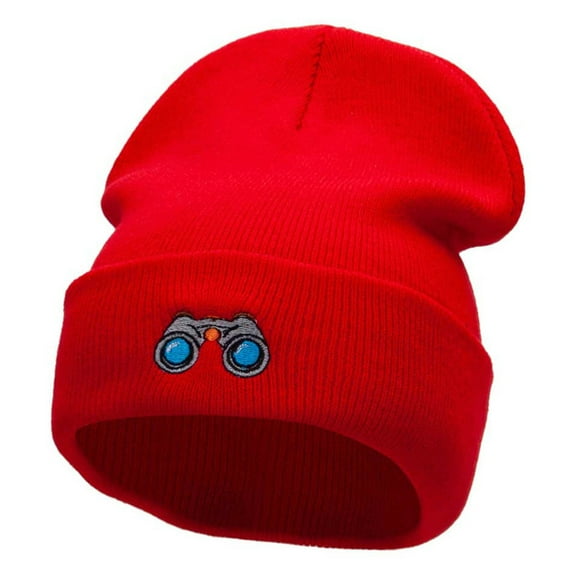 Glassing Embroidered 12 Inch Long Knitted Beanie - Red OSFM