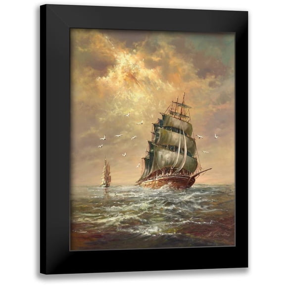 Glassl, Helmut 12x14 Black Modern Framed Museum Art Print Titled - Stormy Waether