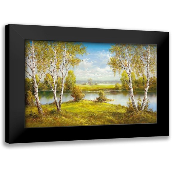Glassl, Helmut 14x10 Black Modern Framed Museum Art Print Titled - REFLECTIONS OF SPRING