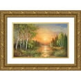 thumbnail image 1 of Glassl, Helmut 14x10 Gold Ornate Wood Framed with Double Matting Museum Art Print Titled - SIBERIAN SUNSET, 1 of 4