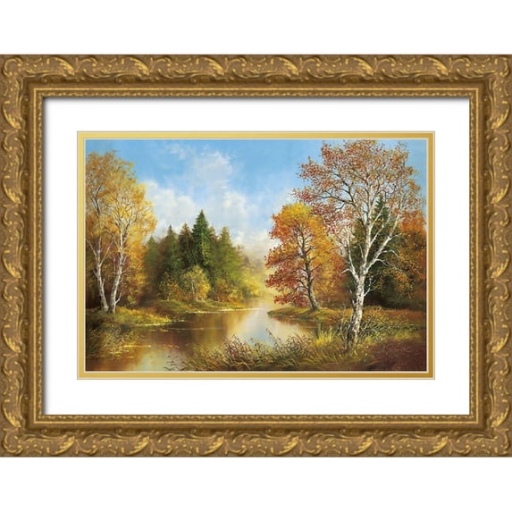 Glassl, Helmut 24x18 Gold Ornate Wood Framed with Double Matting Museum Art Print Titled - NATURES GIFT