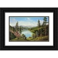 thumbnail image 1 of Glassl, Helmut 32x21 Black Ornate Wood Framed with Double Matting Museum Art Print Titled - HIGH MOUNTAIN LAKE, 1 of 4