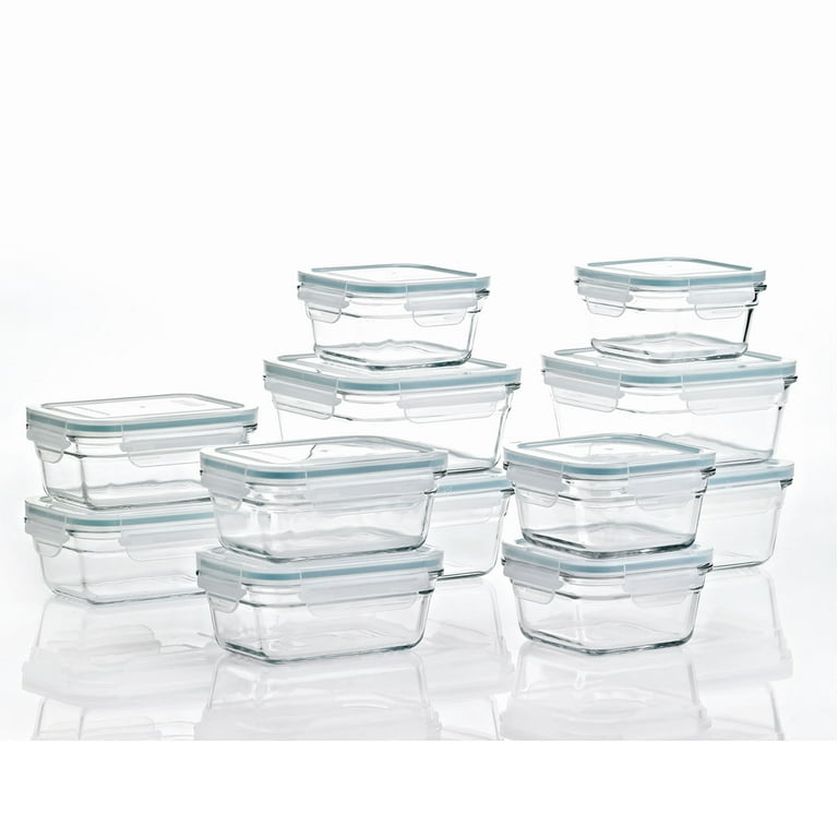 Glasslock 24 Piece Oven Microwave Safe Glass Food Storage Containers Set w/  Lids