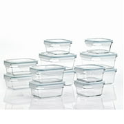 Glasslock 24 Piece Oven Microwave Safe Glass Food Storage Containers Set w/ Lids