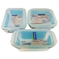 thumbnail image 1 of Glasslock 6-piece Rectangle Clear Glass Lidded Bakeware & Storage Set, 1 of 3