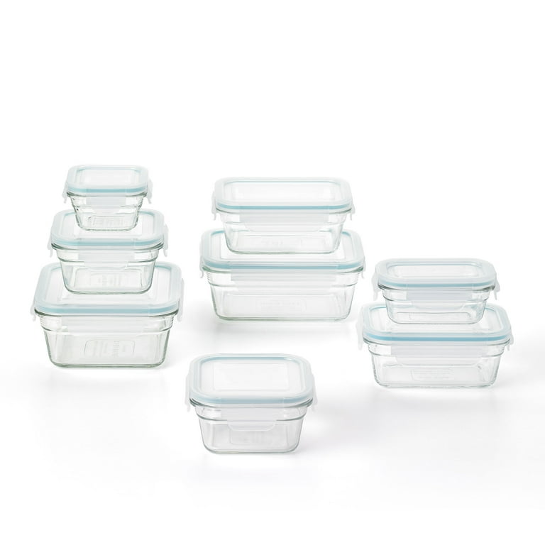 Glasslock Reusable Food Storage Container Set, Oven & Freezer Safe